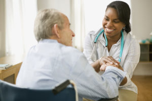 Decorative Image - Nurse and elderly man spending time together